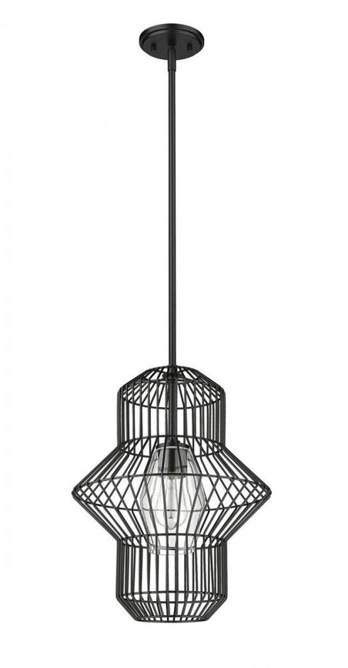 Z-Lite Orsay 1 Light Pendant in Matte Black Finish Model: 1941P15-MB