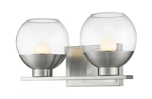 Z-Lite Osono 2 Light Vanity in Brushed Nickel Finish Model: 1924-2V-BN-LED