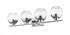 Z-Lite Osono 4 Light Vanity in Chrome Finish Model: 1924-4V-CH-LED