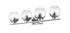 Z-Lite Osono 4 Light Vanity in Chrome Finish Model: 1924-4V-CH-LED