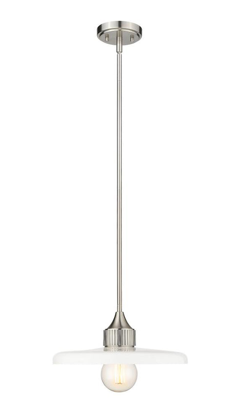 Z-Lite Paloma 1 Light Pendant in Brushed Nickel Finish Model: 820P14-BN