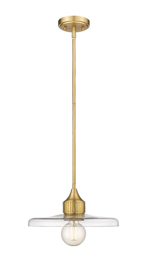 Z-Lite Paloma 1 Light Pendant in Brushed Nickel Finish Model: 820P14-BN