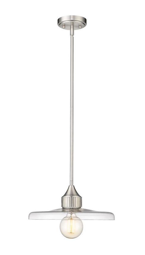 Z-Lite Paloma 1 Light Pendant in Brushed Nickel Finish Model: 820P14-BN