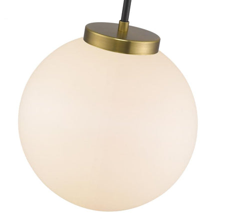 Z-Lite Parsons 1 Light Pendant in Matte Black + Olde Brass Finish Model: 477P14-MB-OBR
