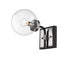 Z-Lite Parsons 1 Light Wall Sconce in Matte Black + Brushed Nickel Finish Model: 477-1S-MB-BN