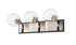 Z-Lite Parsons 3 Light Vanity in Matte Black + Brushed Nickel Finish Model: 477-3V-MB-BN