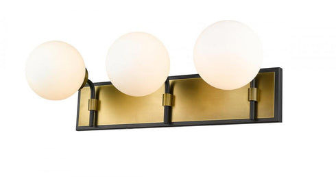 Z-Lite Parsons 3 Light Vanity in Matte Black + Brushed Nickel Finish Model: 477-3V-MB-BN