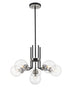 Z-Lite Parsons 6 Light Chandelier in Matte Black + Brushed Nickel Finish Model: 477-6MB-BN