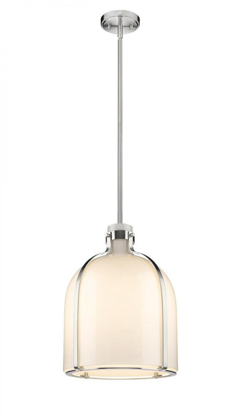 Z-Lite Pearson 1 Light Pendant in Brushed Nickel Finish Model: 817-12BN