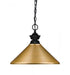 Z-Lite Pendant Lights 1 Light Pendant in Brushed Nickel Finish Model: 100701BN-MBN