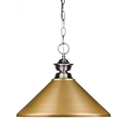 Z-Lite Pendant Lights 1 Light Pendant in Brushed Nickel Finish Model: 100701BN-MBN