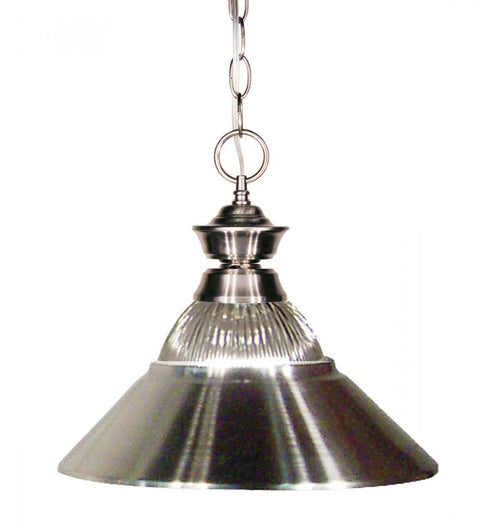 Z-Lite Pendant Lights 1 Light Pendant in Brushed Nickel Finish Model: 100701BN-RBN