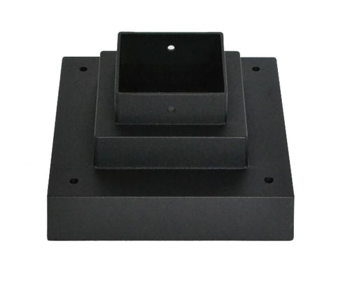 Z-Lite Pier Mounts Light Outdoor Posts + Hardware in Black Finish Model: SQPM-BK