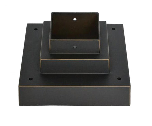 Z-Lite Pier Mounts Light Outdoor Posts + Hardware in Black Finish Model: SQPM-BK