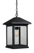 Z-Lite Portland 1 Light Outdoor Chain Mount Ceiling Fixture in Black Finish Model: 531CHB-BK