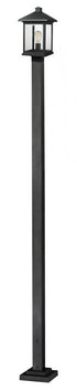 Z-Lite Portland 1 Light Outdoor Post Mounted Fixture in Black Finish Model: 531PHBS-536P-BK