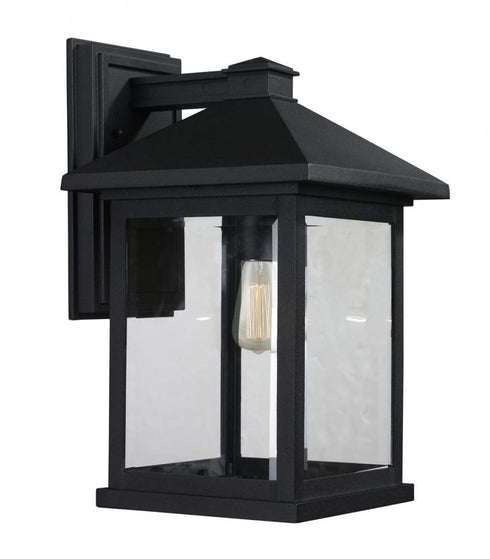 Z-Lite Portland 1 Light Outdoor Wall Light in Black Finish Model: 531B-BK
