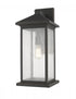 Z-Lite Portland 1 Light Outdoor Wall Light in Black Finish Model: 531BXL-BK