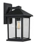 Z-Lite Portland 1 Light Outdoor Wall Light in Black Finish Model: 531M-BK