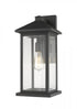 Z-Lite Portland 1 Light Outdoor Wall Light in Black Finish Model: 531MXL-BK