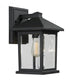 Z-Lite Portland 1 Light Outdoor Wall Light in Black Finish Model: 531S-BK
