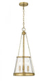 Z-Lite Prescott 3 Light Pendant in Brushed Nickel Finish Model: 341P12-BN