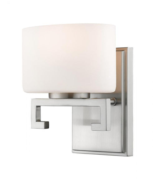 Z-Lite Privet 1 Light Wall Sconce in Brushed Nickel Finish Model: 335-1S-BN-LED