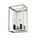 Z-Lite Quadra 2 Light Wall Sconce in Brushed Nickel + Matte Black Finish Model: 456-2S-BN-BK