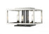 Z-Lite Quadra 4 Light Flush Mount in Brushed Nickel + Matte Black Finish Model: 456F-BN-BK