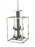 Z-Lite Quadra 8 Light Chandelier in Brushed Nickel + Matte Black Finish Model: 456-8BN-BK