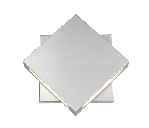 Z-Lite Quadrate 2 Light Outdoor Wall Light in Black Finish Model: 572B-BK-LED