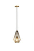 Z-Lite Quintus 1 Light Pendant in Brushed Nickel Finish Model: 442MP-BN