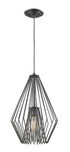 Z-Lite Quintus 1 Light Pendant in Brushed Nickel Finish Model: 442MP12-BN