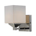 Z-Lite Quube 1 Light Wall Sconce in Brushed Nickel Finish Model: 2104-1V