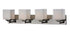 Z-Lite Quube 4 Light Vanity in Brushed Nickel Finish Model: 2104-4V