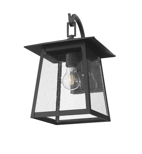 Z-Lite Rainer 1 Light Outdoor Wall Light in Black Finish Model: 5015S-BK