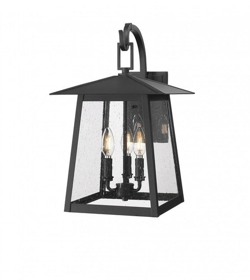 Z-Lite Rainer 3 Light Outdoor Wall Light in Black Finish Model: 5015M-BK