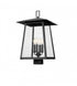 Z-Lite Rainer 4 Light Outdoor Post Mount Fixture in Black Finish Model: 5015PHBS-BK