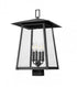 Z-Lite Rainer 4 Light Outdoor Post Mount Fixture in Black Finish Model: 5015PHBS-BK