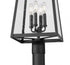 Z-Lite Rainer 4 Light Outdoor Post Mounted Fixture in Black Finish Model: 5015PHBR-5009P96-BK