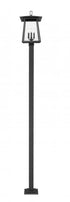 Z-Lite Rainer 4 Light Outdoor Post Mounted Fixture in Black Finish Model: 5015PHBS-536P-BK