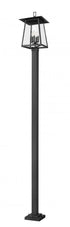 Z-Lite Rainer 4 Light Outdoor Post Mounted Fixture in Black Finish Model: 5015PHBS-536P-BK