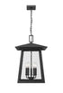 Z-Lite Rainer 5 Light Outdoor Chain Mount Ceiling Fixture in Black Finish Model: 5015CHXL-BK