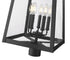 Z-Lite Rainer 5 Light Outdoor Post Mount Fixture in Black Finish Model: 5015PHXLR-BK
