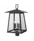 Z-Lite Rainer 5 Light Outdoor Post Mount Fixture in Black Finish Model: 5015PHXLR-BK