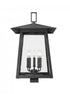 Z-Lite Rainer 5 Light Outdoor Post Mount Fixture in Black Finish Model: 5015PHXLS-BK