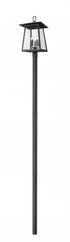 Z-Lite Rainer 5 Light Outdoor Post Mounted Fixture in Black Finish Model: 5015PHXLR-5009P120-B