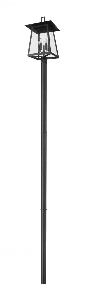 Z-Lite Rainer 5 Light Outdoor Post Mounted Fixture in Black Finish Model: 5015PHXLR-5009P120-B