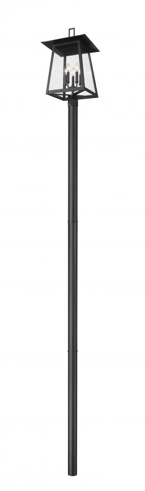 Z-Lite Rainer 5 Light Outdoor Post Mounted Fixture in Black Finish Model: 5015PHXLR-5009P120-B
