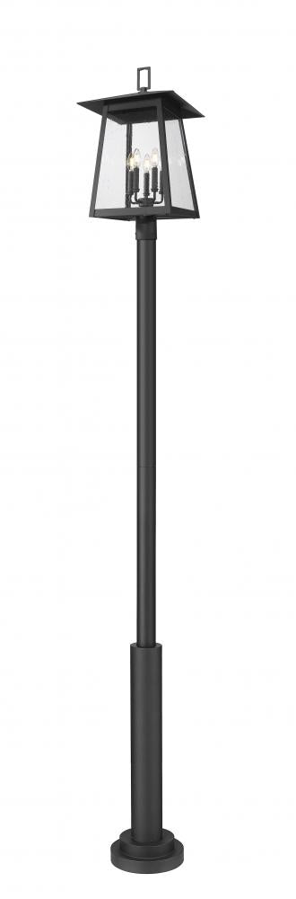 Z-Lite Rainer 5 Light Outdoor Post Mounted Fixture in Black Finish Model: 5015PHXLR-5010P-BK